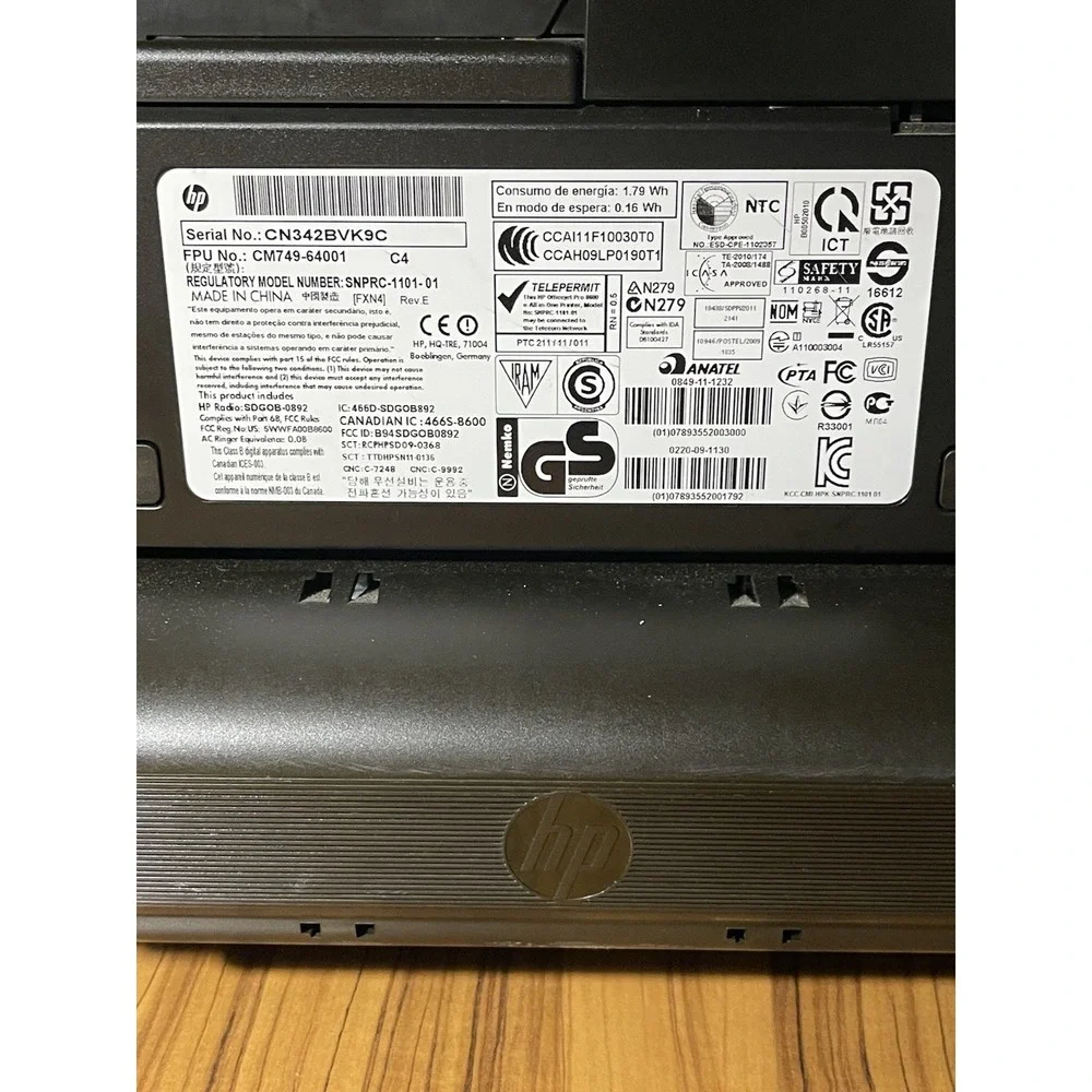 HP OFFICE JET PRO 8600 All-In-One Wireless Color Printer